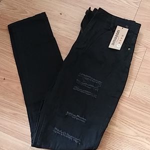 Black ripped jeans